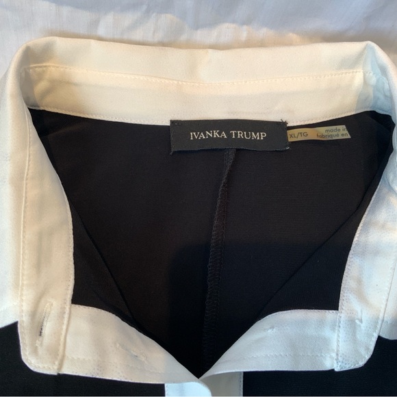 IVANKA, Black & White Belted Shirt Dress, Size XL - Picture 15 of 15